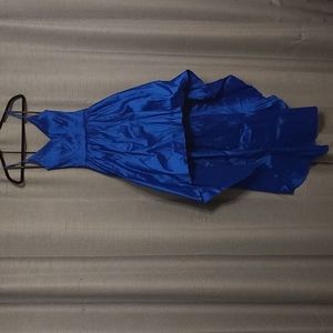 Royal Blue High Low Semi Formal Dress